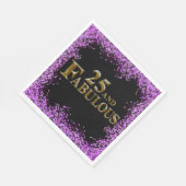 Serviette En Papier Anniversaire 25 ans (Coin)