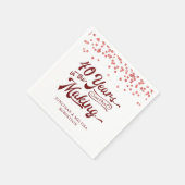 Serviette En Papier Anniversaire 40 ans dans la fabrication de Ruby Co (Coin)