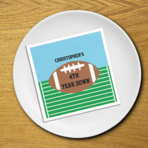 Serviette En Papier Anniversaire 4e année de descente de football
