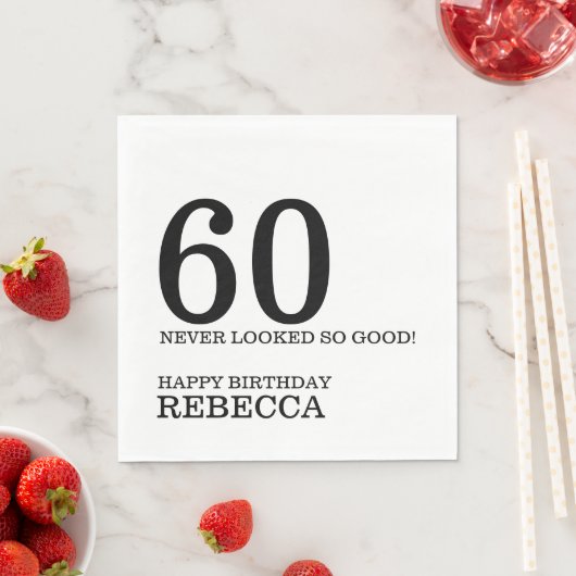 Serviette En Papier Anniversaire 60 ans (En situation)