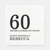 Serviette En Papier Anniversaire 60 ans (Devant)