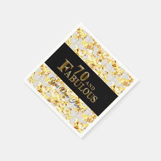 Serviette En Papier Anniversaire 70 ans (Coin)