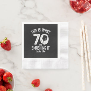 Serviette En Papier Anniversaire 70 Ans Amour Pickleball