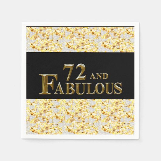 Serviette En Papier Anniversaire 72 ans (Devant)