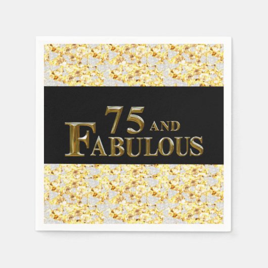 Serviette En Papier Anniversaire 75 ans (Devant)