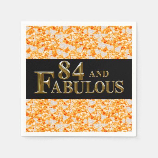 Serviette En Papier Anniversaire 84 ans (Devant)