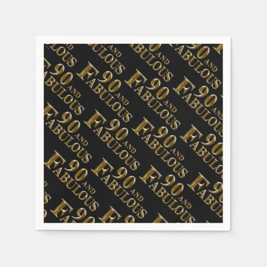 Serviette En Papier Anniversaire 90 ans (Devant)