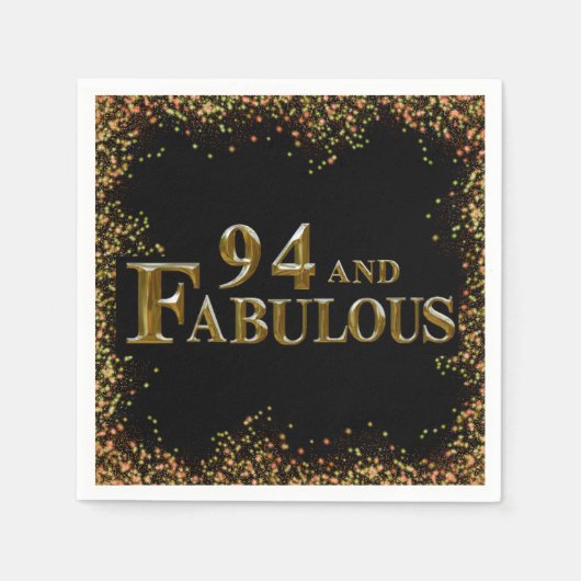 Serviette En Papier Anniversaire 94 ans (Devant)