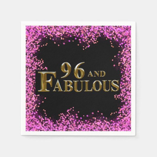 Serviette En Papier Anniversaire 96 ans (Devant)