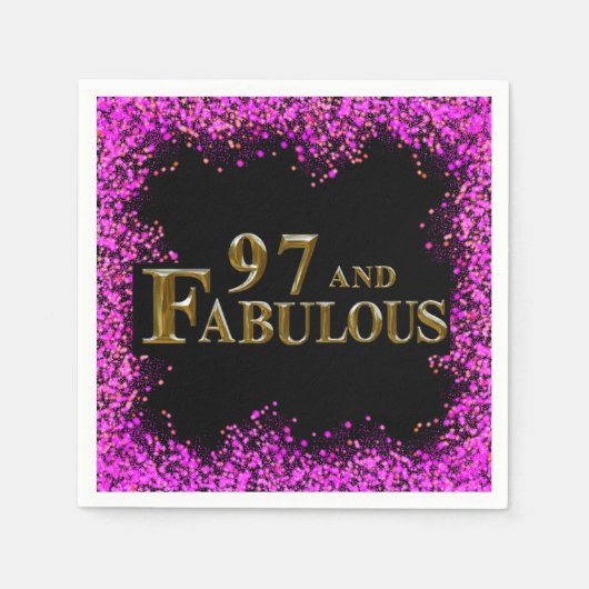 Serviette En Papier Anniversaire 97 ans (Devant)