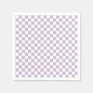 Serviette En Papier anniversaire à carreaux Rétro violet