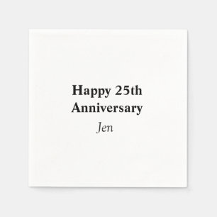 Serviette En Papier Anniversaire ajouter votre nom texte image modifia