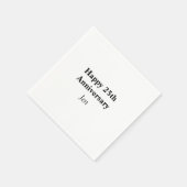 Serviette En Papier Anniversaire ajouter votre nom texte image modifia (Coin)