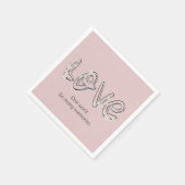Serviette En Papier Anniversaire Amour Fleur d'Amande Texte (Coin)