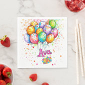 Serviette En Papier Anniversaire Ava (En situation)