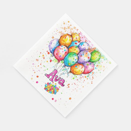 Serviette En Papier Anniversaire Ava (Coin)