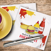 Serviette En Papier Anniversaire Barbeque Party BBQ Cocktail personnal