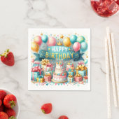 Serviette En Papier Anniversaire Bash Bliss (En situation)