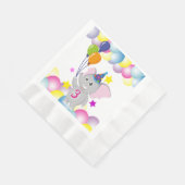 Serviette En Papier Anniversaire Bébé éléphant avec ballons (Coin)