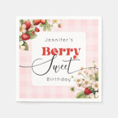 Serviette En Papier Anniversaire Berry sweet Strawberry (Devant)