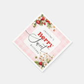 Serviette En Papier Anniversaire Berry sweet Strawberry (Coin)