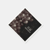 Serviette En Papier Anniversaire Black Parties scintillant Ballons Fêt (Coin)