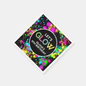 Serviette En Papier Anniversaire brillant de peinture néon (Coin)