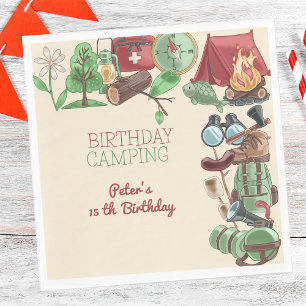 Serviette En Papier Anniversaire camping nature randonnée pour enfants