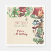 Serviette En Papier Anniversaire camping nature randonnée pour enfants (Devant)