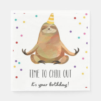Serviette En Papier Anniversaire Chill