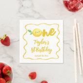 Serviette En Papier Anniversaire Citron (En situation)