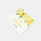 Serviette En Papier Anniversaire Citrons et Feuillage (Coin)