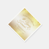 Serviette En Papier Anniversaire Coeurs d'or ans dans jamais Napkins (Coin)