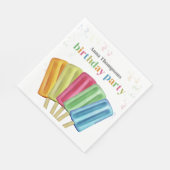 Serviette En Papier Anniversaire Coloré Simple Popsicles mignonne été (Coin)