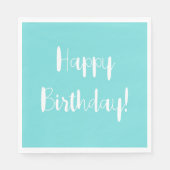 Serviette En Papier Anniversaire d'Aquamarine solide (Devant)