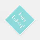 Serviette En Papier Anniversaire d'Aquamarine solide (Coin)