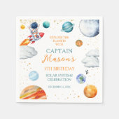 Serviette En Papier Anniversaire d'astronaute spatial (Devant)