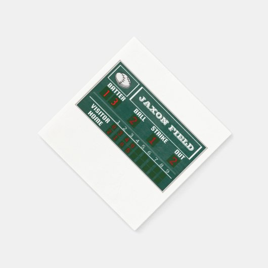 Serviette En Papier Anniversaire de baseball|Scoreboard|PARTY (Coin)