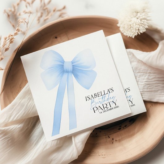 Serviette En Papier Anniversaire de Blue Bow
