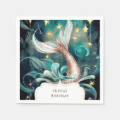 Serviette En Papier Anniversaire de Boho Mermaid (Devant)