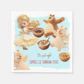 Serviette En Papier Anniversaire de Boucles d'or (Devant)