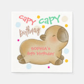 Serviette En Papier Anniversaire de capybara capy (Devant)