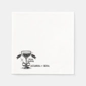 Serviette En Papier Anniversaire de Champagne Bow (Devant)