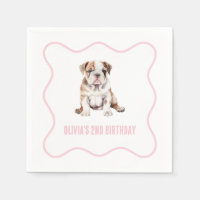 Anniversaire de chiot bouledogue mignon carreaux r