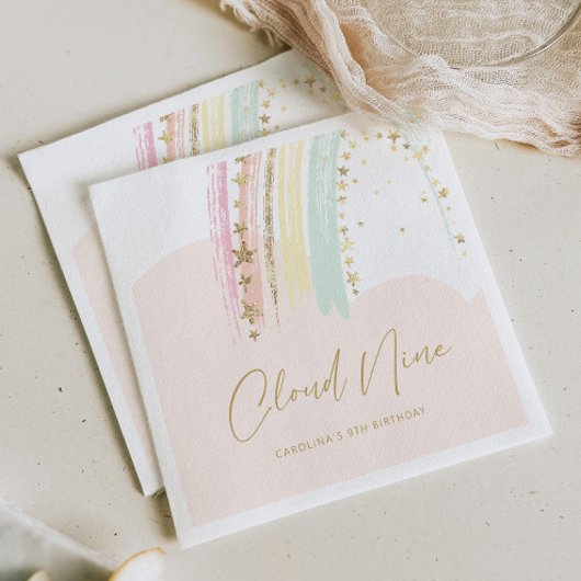 Serviette En Papier Anniversaire de Cloud Nine Rainbow