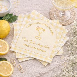 Serviette En Papier Anniversaire de cocktail pour adulte, “Juste une g