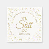 Serviette En Papier Anniversaire de Confetti Vow Renew (Devant)