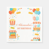 Serviette En Papier Anniversaire de conte de carnaval classique (Devant)