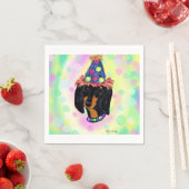 Serviette En Papier Anniversaire de Dachshund (En situation)