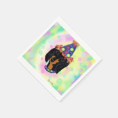 Serviette En Papier Anniversaire de Dachshund (Coin)